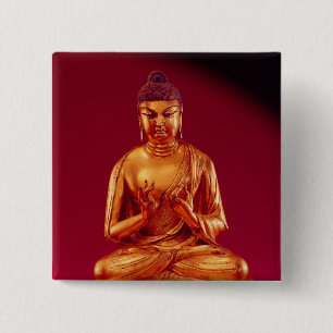 Badge Carré 5 Cm Bouddha Vairocana, dynastie de Tang