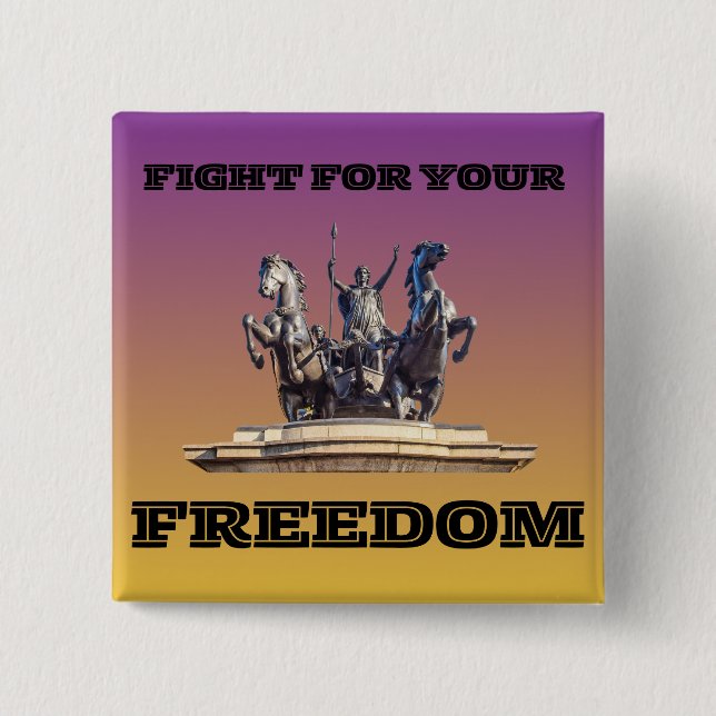 Badge Carré 5 Cm Boudicca (Devant)