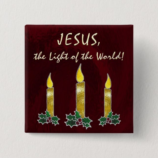 Badge Carré 5 Cm Bougies en verre souillé (Devant)