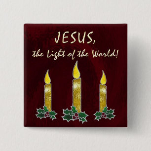 Badge Carré 5 Cm Bougies en verre souillé