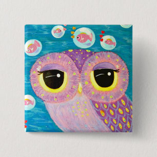 Badge Carré 5 Cm Bouillonnement avec amour