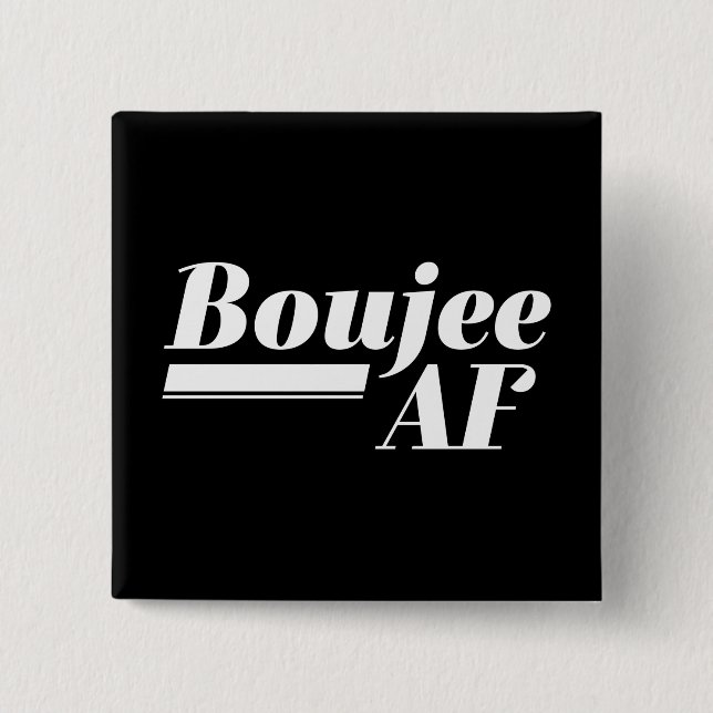 Badge Carré 5 Cm Boujee AF (Devant)
