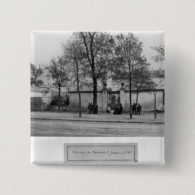 Badge Carré 5 Cm Boulevard Saint-Jacques (Devant)