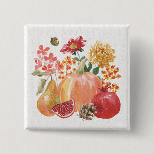 Badge Carré 5 Cm Bouquet de moisson