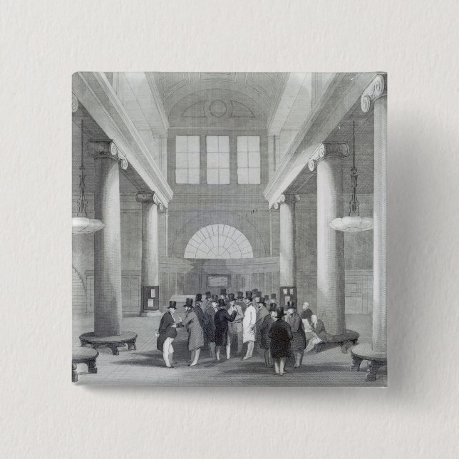 Badge Carré 5 Cm Bourse des valeurs (Devant)