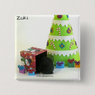 Badge Carré 5 Cm Bout de hamster !