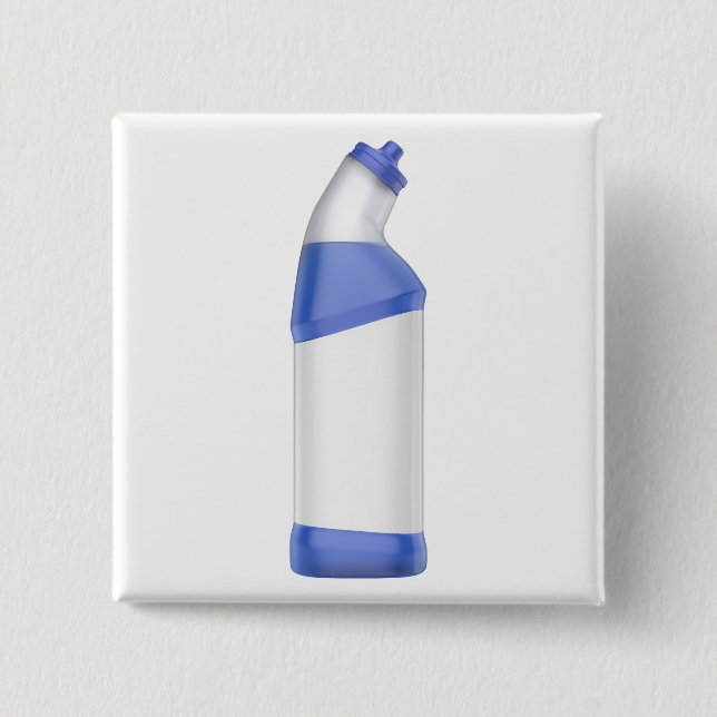 Badge Carré 5 Cm Bouteille nettoyante pour toilettes avec étiquette (Devant)