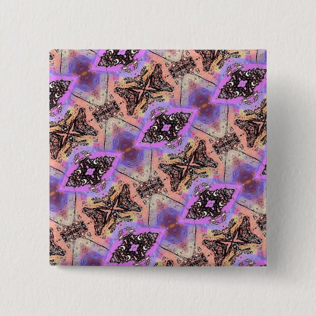 BADGE CARRÉ 5 CM BOUTEILLES ET MÈRES (Devant)