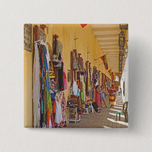 Badge Carré 5 Cm Boutiques de souvenirs à Carthagène Colombie