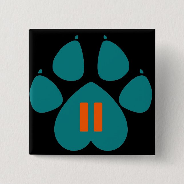 Badge Carré 5 Cm Bouton (Devant)