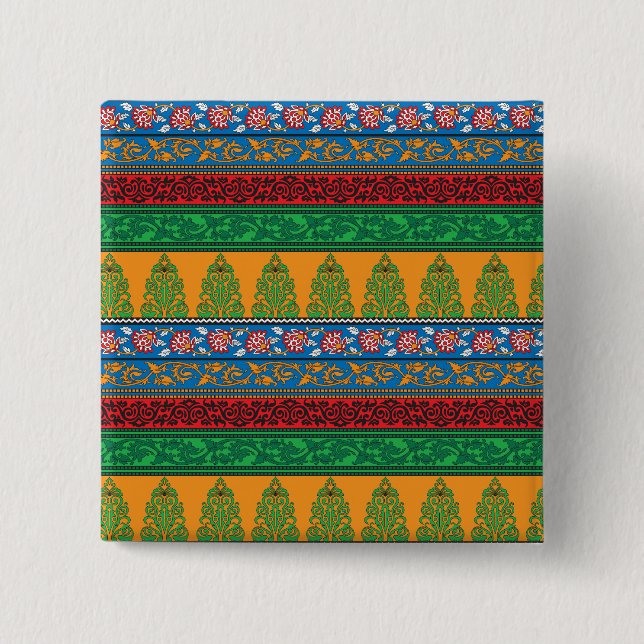 Badge Carré 5 Cm Bouton (Devant)