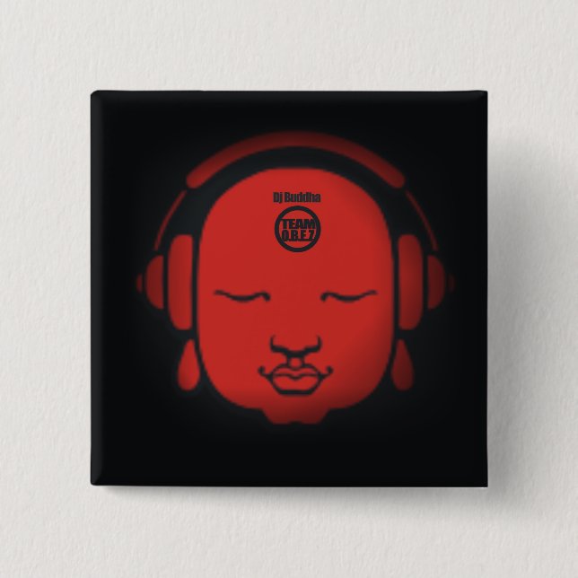 Badge Carré 5 Cm bouton (Devant)