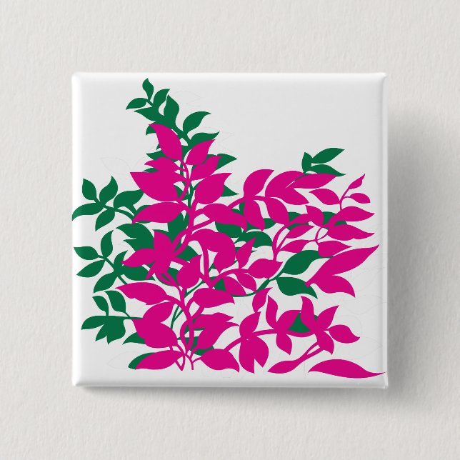 Badge Carré 5 Cm Bouton (Devant)