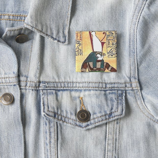 Badge Carré 5 Cm Bouton (En situation)