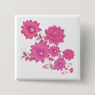 Badge Carré 5 Cm Bouton