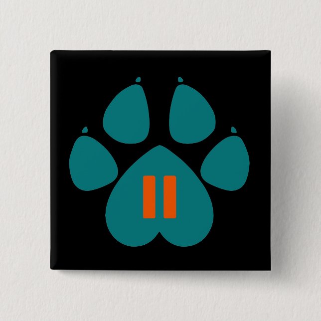 Badge Carré 5 Cm Bouton (Devant)