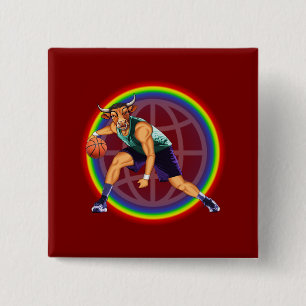 Badge Carré 5 Cm Bouton