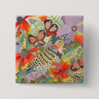 Badge Carré 5 Cm Bouton