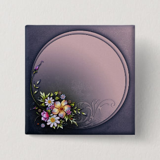 Badge Carré 5 Cm Bouton