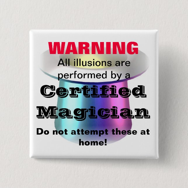 Badge Carré 5 Cm bouton (Devant)