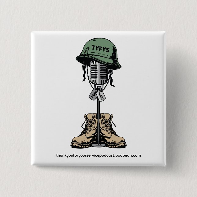 Badge Carré 5 Cm Bouton (Devant)