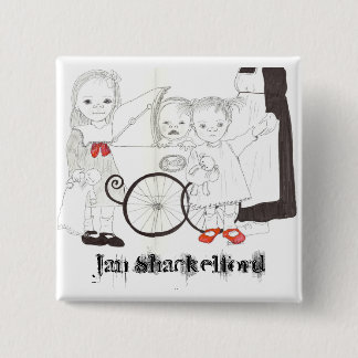 Badge Carré 5 Cm Bouton #06 de bébé de janv. Shackelford