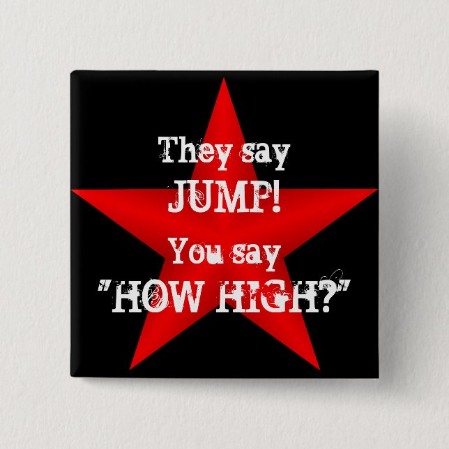 Badge Carré 5 Cm Bouton Ajouter un saut (Devant)