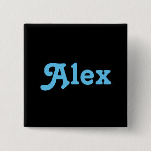 Badge Carré 5 Cm Bouton Alex