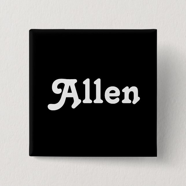 Badge Carré 5 Cm Bouton Allen (Devant)