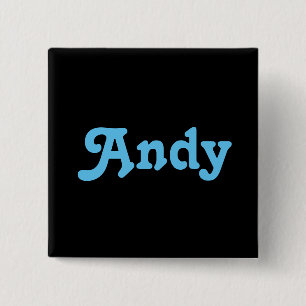 Badge Carré 5 Cm Bouton Andy