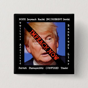 Badge Carré 5 Cm Bouton anti Donald Trump