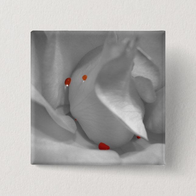 Badge Carré 5 Cm Bouton Aquarelle Éolienne (Devant)