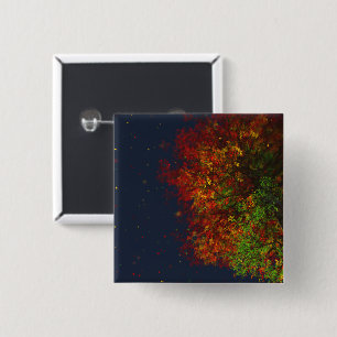 Badge Carré 5 Cm Bouton Arc-en-ciel en chute