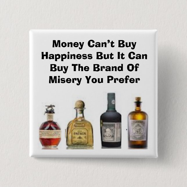 Badge Carré 5 Cm Bouton Argent (Devant)