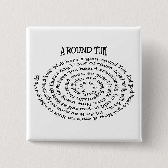 Badge Carré 5 Cm Bouton arrondi (Devant)