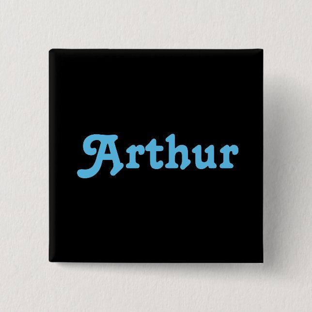 Badge Carré 5 Cm Bouton Arthur (Devant)