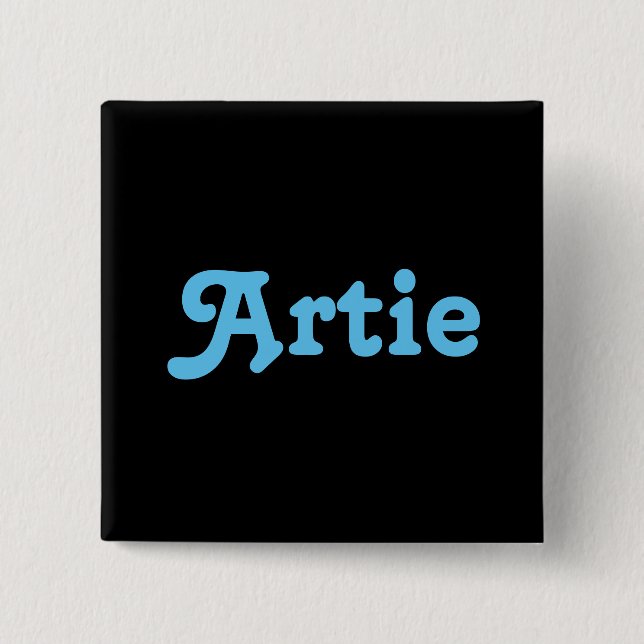 Badge Carré 5 Cm Bouton Artie (Devant)