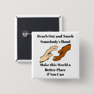 Badge Carré 5 Cm Bouton Atteindre