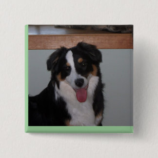 Badge Carré 5 Cm Bouton australien heureux