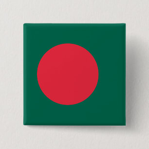 Badge Carré 5 Cm Bouton avec drapeau du Bangladesh