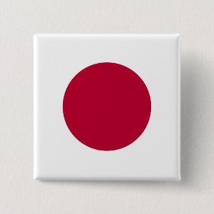 Badge Carré 5 Cm Bouton avec drapeau du Japon