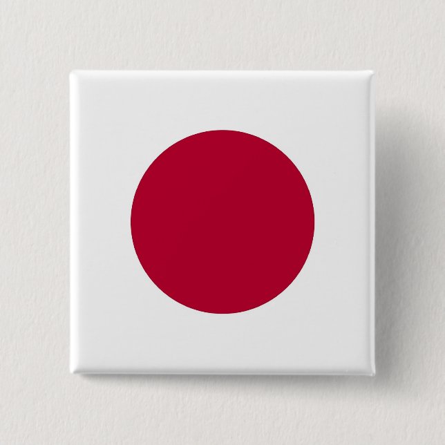 Badge Carré 5 Cm Bouton avec drapeau du Japon (Devant)