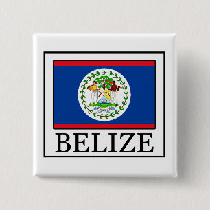 Badge Carré 5 Cm Bouton Belize