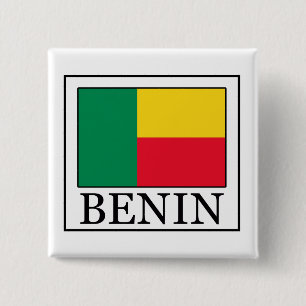 Badge Carré 5 Cm Bouton Bénin
