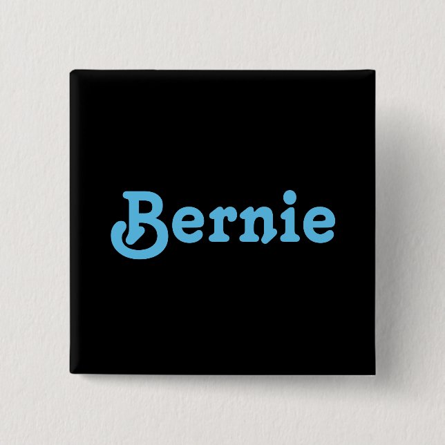 Badge Carré 5 Cm Bouton Bernie (Devant)