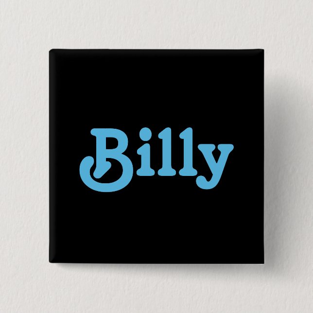 Badge Carré 5 Cm Bouton Billy (Devant)