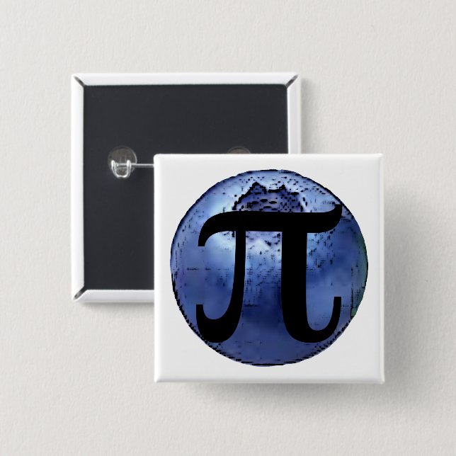 Badge Carré 5 Cm Bouton Blueberry Pi (Devant & derrière)
