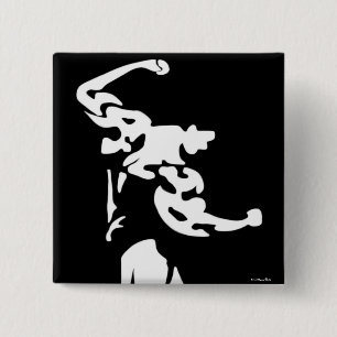 Badge Carré 5 Cm Bouton Bodybuilding