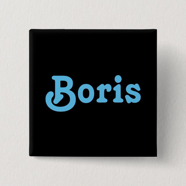 Badge Carré 5 Cm Bouton Boris (Devant)