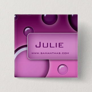 Badge Carré 5 Cm Bouton Bouton Bouton Bouton Brouille pourpre